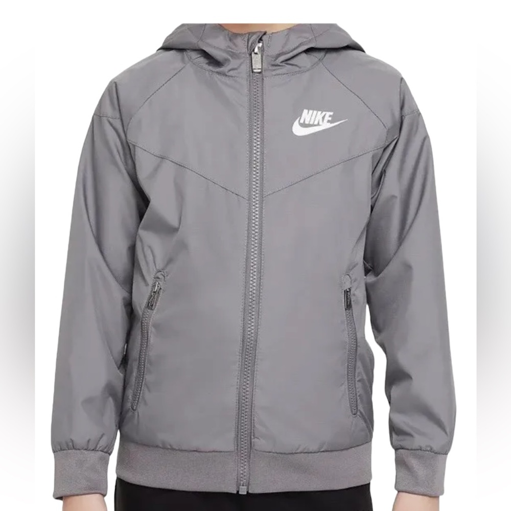 NIKE WINDBREAKER JACKET TODDLER LIGHT WEIGHT JACKET COAT SPORTS JACKET BOYS GRAY